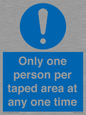 MP6184: Only one person per taped area at any one time