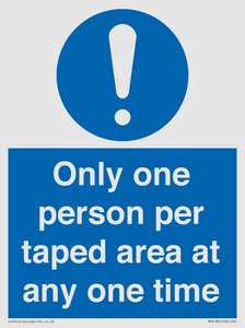 MP6184: Only one person per taped area at any one time