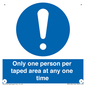 MP6184: Only one person per taped area at any one time