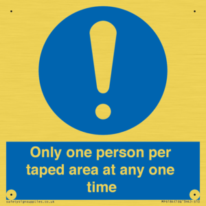 MP6184: Only one person per taped area at any one time