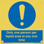 MP6184: Only one person per taped area at any one time