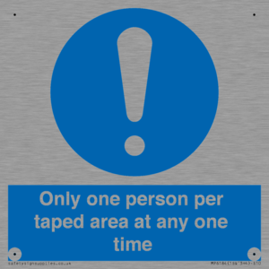 MP6184: Only one person per taped area at any one time