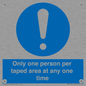 MP6184: Only one person per taped area at any one time