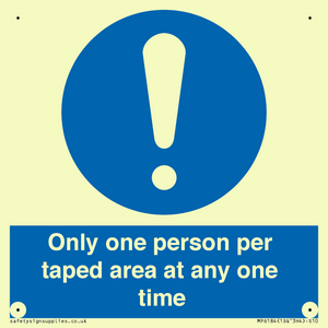 MP6184: Only one person per taped area at any one time