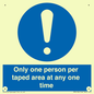 MP6184: Only one person per taped area at any one time