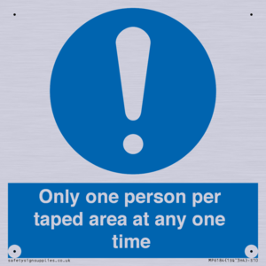 MP6184: Only one person per taped area at any one time