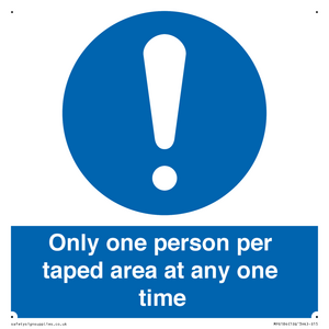 MP6184: Only one person per taped area at any one time