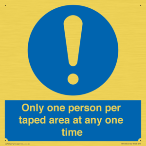 MP6184: Only one person per taped area at any one time