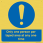 MP6184: Only one person per taped area at any one time