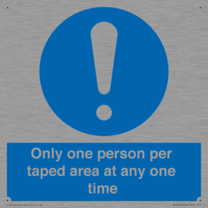 MP6184: Only one person per taped area at any one time