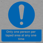 MP6184: Only one person per taped area at any one time