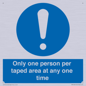 MP6184: Only one person per taped area at any one time