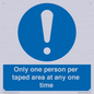 MP6184: Only one person per taped area at any one time