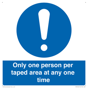 MP6184: Only one person per taped area at any one time