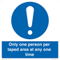 MP6184: Only one person per taped area at any one time