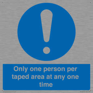 MP6184: Only one person per taped area at any one time
