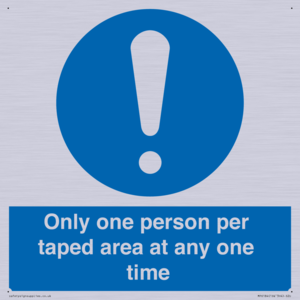 MP6184: Only one person per taped area at any one time