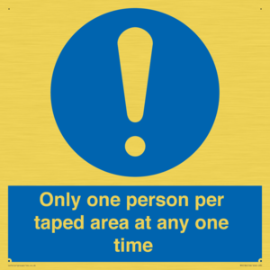MP6184: Only one person per taped area at any one time