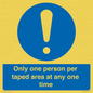 MP6184: Only one person per taped area at any one time
