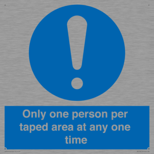 MP6184: Only one person per taped area at any one time