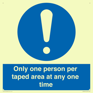 MP6184: Only one person per taped area at any one time