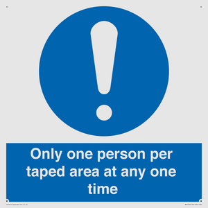 MP6184: Only one person per taped area at any one time