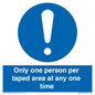 MP6184: Only one person per taped area at any one time