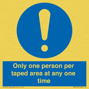 MP6184: Only one person per taped area at any one time