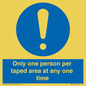 MP6184: Only one person per taped area at any one time