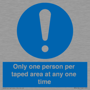 MP6184: Only one person per taped area at any one time