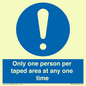 MP6184: Only one person per taped area at any one time