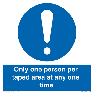 MP6184: Only one person per taped area at any one time