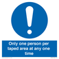 MP6184: Only one person per taped area at any one time