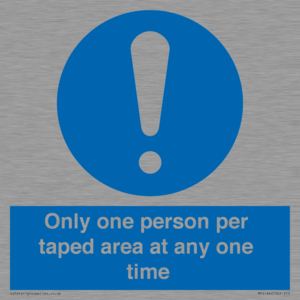 MP6184: Only one person per taped area at any one time