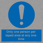 MP6184: Only one person per taped area at any one time
