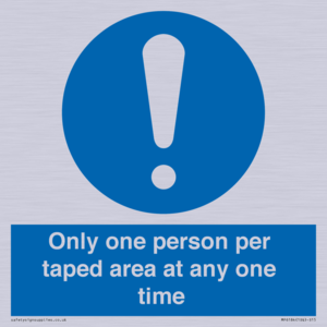MP6184: Only one person per taped area at any one time