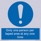 MP6184: Only one person per taped area at any one time
