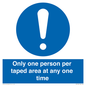 MP6184: Only one person per taped area at any one time