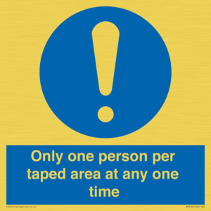 MP6184: Only one person per taped area at any one time