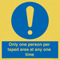 MP6184: Only one person per taped area at any one time