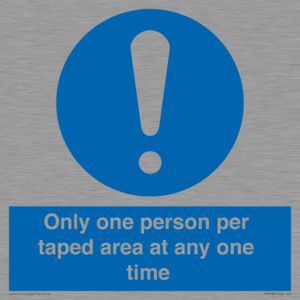 MP6184: Only one person per taped area at any one time