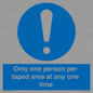 MP6184: Only one person per taped area at any one time