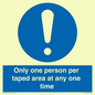 MP6184: Only one person per taped area at any one time