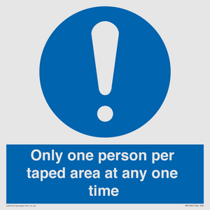 MP6184: Only one person per taped area at any one time