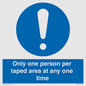MP6184: Only one person per taped area at any one time
