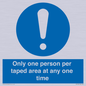 MP6184: Only one person per taped area at any one time