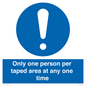 MP6184: Only one person per taped area at any one time