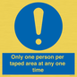 MP6184: Only one person per taped area at any one time