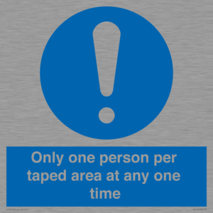 MP6184: Only one person per taped area at any one time