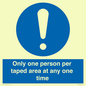 MP6184: Only one person per taped area at any one time
